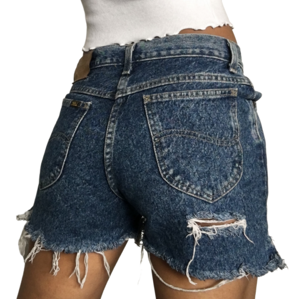 Short Cut Denim Shorts - Image 10
